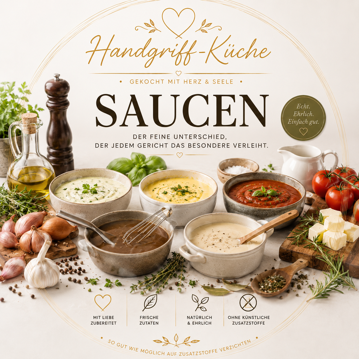 Hausgemachte Saucen