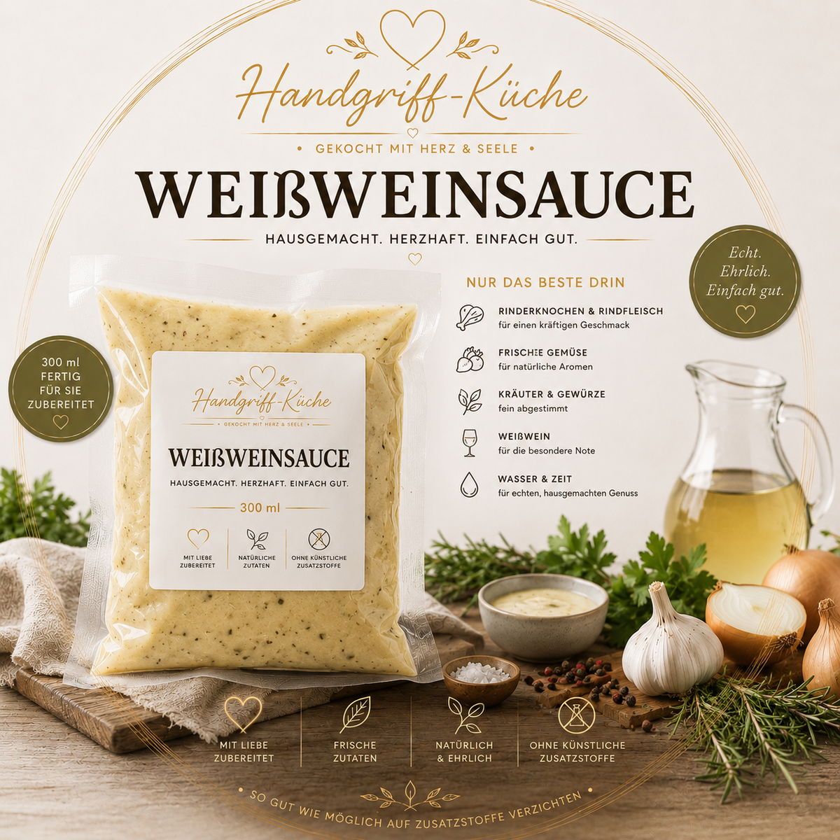 Hausgemachte Saucen
