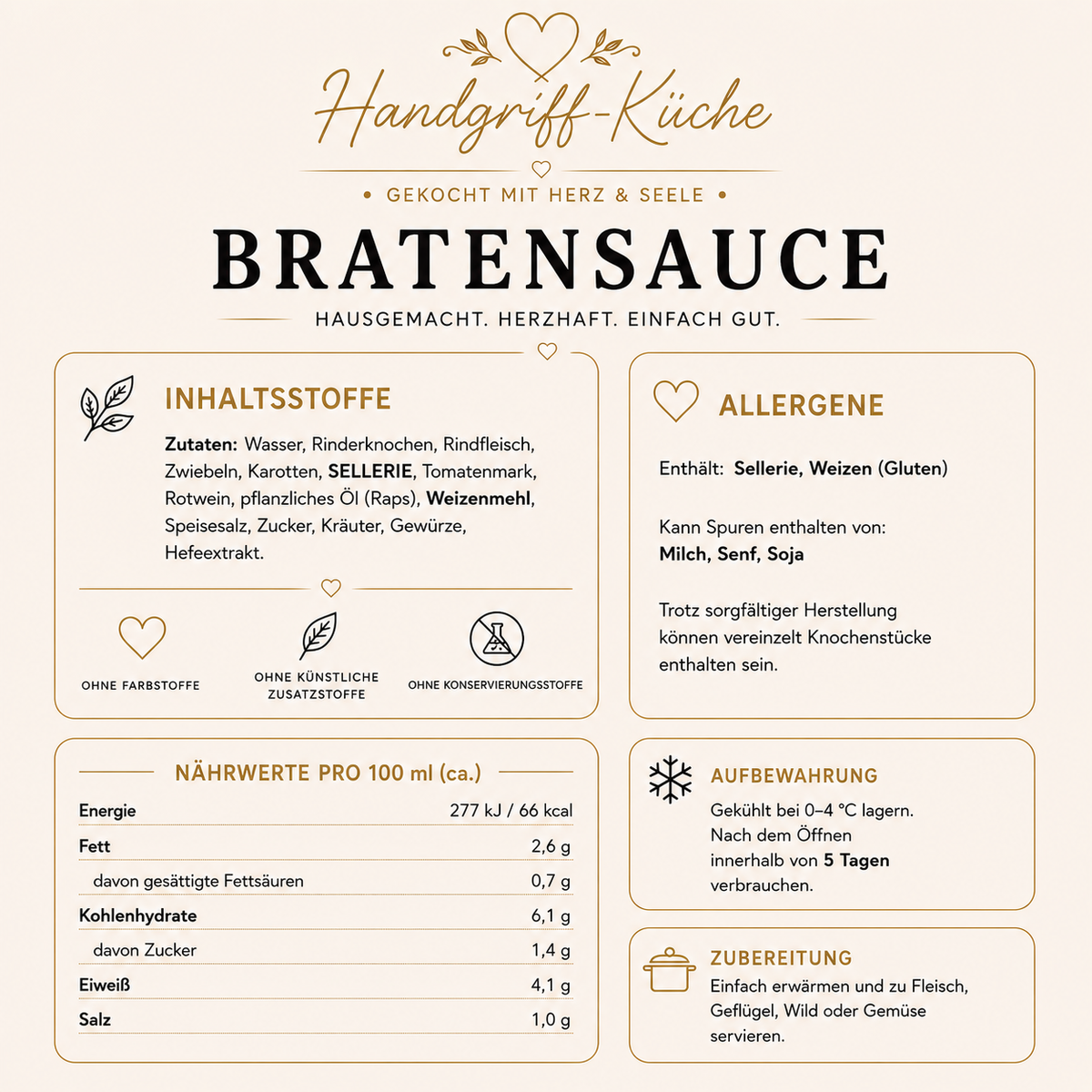 Hausgemachte Saucen