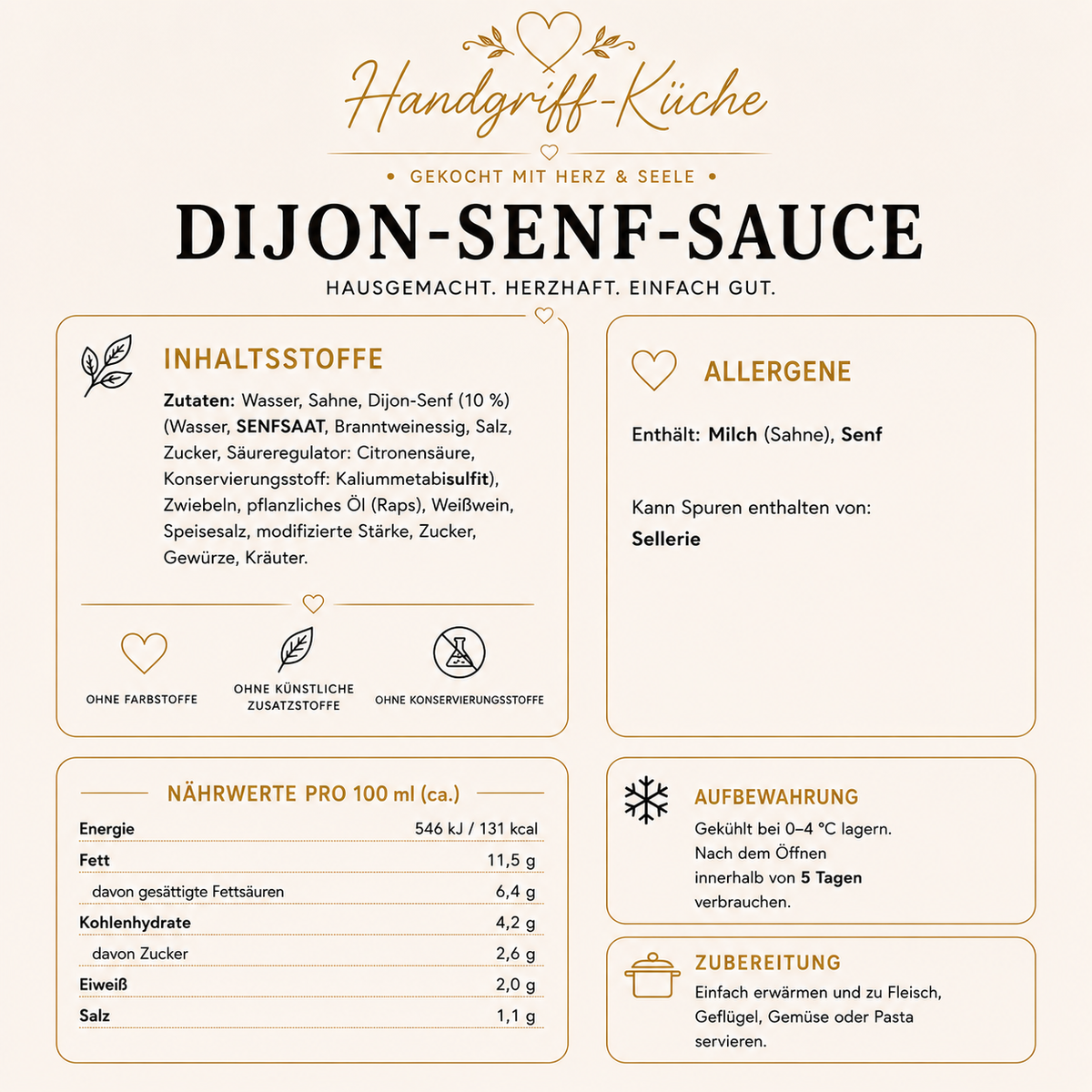 Hausgemachte Saucen